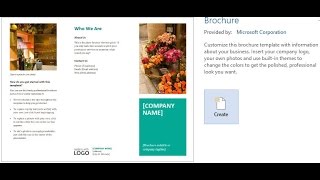 How to Create a Brochures Using Word 20132016 [upl. by Areema788]