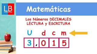 Los Números DECIMALES LECTURA y ESCRITURA ✔👩‍🏫 PRIMARIA [upl. by Nomra]