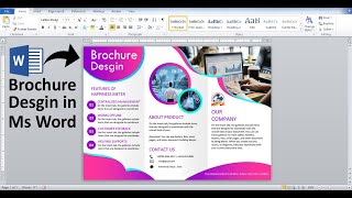 Printable Creative Brochure Design Using Microsoft Office Word Brochure Leaflet Flyer Design [upl. by Ahsitan114]