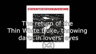 Station to Station  David Bowie  Lyrics [upl. by Kronick]