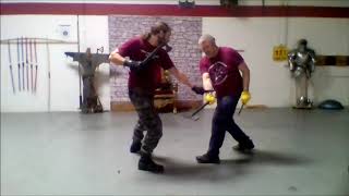 HOW TO SWORD FIGHT TOMAHAWK AND KNIFE [upl. by Kamal]