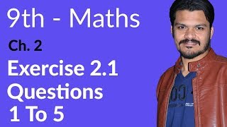 Class 9 Math Chapter 2  Exercise 21 Question 1 to 5  9th Class Math Chapter 2 [upl. by Molly]