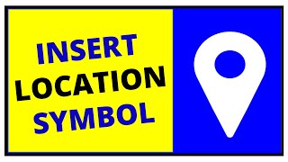 How to Insert LOCATION Symbol in Word   SOLVED [upl. by Eadie]