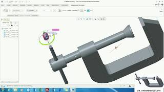 Practice 18 Bottomup Assembly Design using PTC Creo Parametricclamp vise [upl. by Ennaecarg]