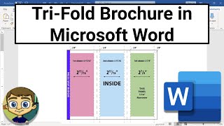 Make a Trifold Brochure in Word [upl. by Atinus]