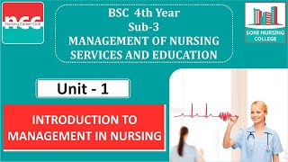 BSC  431  Introduction to Management in Nursing [upl. by Ettenaj]