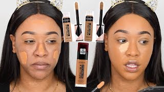 TESTING LOREAL INFALLIBLE FOUNDATION amp CONCEALER [upl. by Annah]