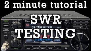 2 Minute Tutorial Icom 7300 SWR Testing [upl. by Iveel]