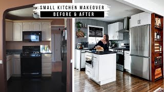 DIY SMALL KITCHEN MAKEOVER FROM START TO FINISH [upl. by Adams]