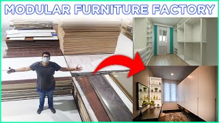 Modular Furniture Factory  HOW ITS MADE Interior Design Factory WALKTHROUGH and TOUR [upl. by Acirt548]