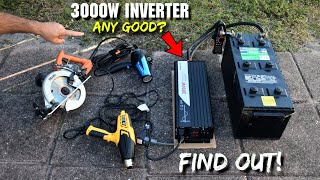 3000 Watt Pure Sine Wave Inverter hook up to Car battery  12v DC to 220v AC Converter CNSWIPOWER [upl. by Jules]