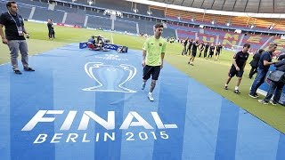 Champions League Final FC Barcelona training session in Berlin [upl. by Lesna894]