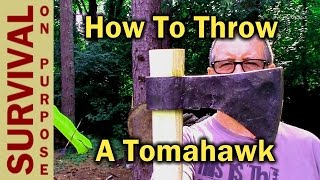 How To Throw A Tomahawk  Survival On Purpose [upl. by Eerac]