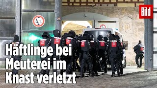 Gefängnismeuterei Polizei stürmt Knast in Thüringen  JVA Untermaßfeld [upl. by Savitt]